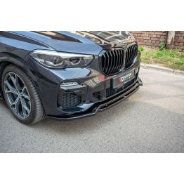 Накладка сплиттер на передний бампер на BMW X5 G05 M-Pack